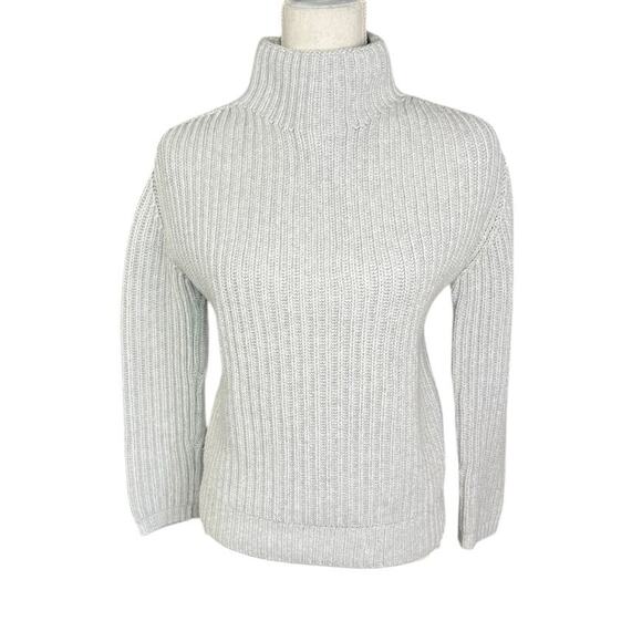 Gap gray ribbed turtleneck sweater - Picture 1 of 6